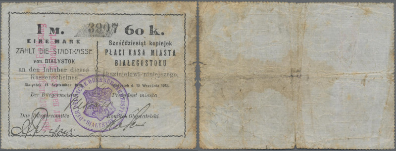 Poland: Die Stadtkasse von Bialystok 1 Mark 60 Kopeken 1915, P.NL (Podczaski R-0...