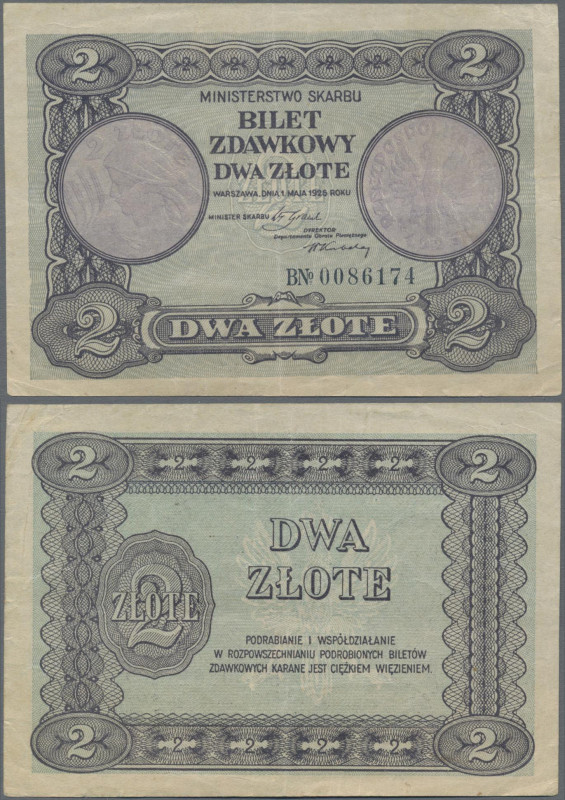 Poland: Ministry of Finance 2 Zlote 1925, P.47a, always a very popular banknote ...