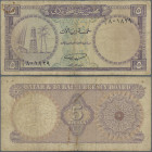 Qatar & Dubai: Qatar & Dubai Currency Board 5 Riyals ND(1960), P.2, tiny margin splits, pinholes at upper left and right and lightly toned paper with ...