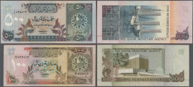 Qatar: The Qatar Monetary Agency, complete set with 6 Banknotes 1 – 500 Riyals ND(1980's), P.7-12 in UNC condition. Highly Rare and hard to get in per...