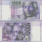 Slovakia: National Bank of Slovakia 1000 Korun 1993 SPECIMEN, P.24as, two times perforated ”Specimen” and with regular serial number in UNC condition....