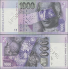 Slovakia: National Bank of Slovakia 1000 Korun 1997 SPECIMEN, P.24cs, two times perforated ”Specimen” and with regular serial number in UNC condition....