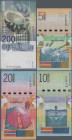 Testbanknoten: Lot with 25 Test Notes De La Rue, comprising 200 Nelson – Trafalgar 1805, Albert Einstein 50, Energy-series 2x 5 Geothermal, 2x 10 Tida...