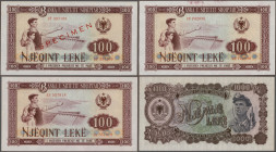 Albania: Banka e Shtetit Shqiptar, lot with 30 banknotes, comprising series 1949, 10-1000 Leke (P.24-27, VG/F-), series 1957, 10-1000 Leke (P.28a-32a,...