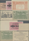 Austria: Lot with 23 pieces Notgeld and POW camp money issues WW I, comprising 1 Schilling 1945 ”Wiener Verkehrsbetriebe” tram voucher (catalog Netto ...