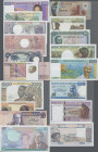 Africa: Lot with 25 better banknotes Africa, comprising Angola 5.000 Kwanzas 2012 (P.158a, UNC), Biafra 5 Pounds ND(1969) remainder (P.6b, UNC), Chad ...