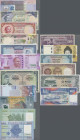 Asia: Lot with 17 better banknotes Asia, comprising India 2000 Rupees 2016 (P.116b, UNC), Iran 200 Rials ND(1971-73) (P.92c, UNC), Iraq 50.000 Dinars ...