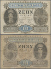 Deutschland - Altdeutsche Staaten: Frankfurt: 10 Gulden 1855, PiRi A81 mit stärkeren Gebrauchsspuren und kleinem Loch in der Mitte der Note. Sehr selt...