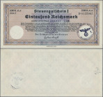 Deutschland - Deutsches Reich bis 1945: Steuergutschein I, 1000 Reichsmark, einlösbar ab Januar 1940 mit Stempel ”Oberkommando des Heeres – Wirtschaft...
