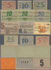 Deutschland - Alliierte Militärbehörde + Ausgaben 1945-1948: Westfalen 1947 : Borghorst, Volksbank, 2 x 10, 50 Pf. (Schöne 0661 a, 0662 a), Emsdetten,...