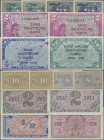 Deutschland - Bank Deutscher Länder + Bundesrepublik Deutschland: Lot mit 8 Banknoten, dabei ½ DM 1948 (Ro.230, XF), 1 DM 1948 (Ro.232, aUNC), 2 DM 19...