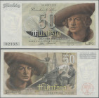 Deutschland - Bank Deutscher Länder + Bundesrepublik Deutschland: Bank deutscher Länder 50 DM 1948 – Franzosenschein, Ro.254, kassenfrisch mit origina...