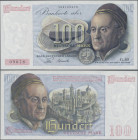 Deutschland - Bank Deutscher Länder + Bundesrepublik Deutschland: Bank deutscher Länder 100 DM 1948 – Franzosenschein, Ro.256, kassenfrisch mit origin...