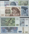 Deutschland - Bank Deutscher Länder + Bundesrepublik Deutschland: Deutsche Bundesbank, Serie BBk IA 1980 ohne ©, Lot mit 4 Banknoten, dabei 10 DM (Ser...