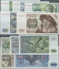 Deutschland - Bank Deutscher Länder + Bundesrepublik Deutschland: Deutsche Bundesbank, Serie BBk IA 1980 mit ©, Lot mit 5 Banknoten, dabei 5 DM (Serie...