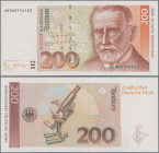 Deutschland - Bank Deutscher Länder + Bundesrepublik Deutschland: Deutsche Bundesbank, Serie BBk III 1989, 200 DM mit Serie AD/S, Ro.295a in kassenfri...