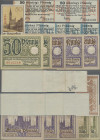 Deutschland - Nebengebiete Deutsches Reich: Magistrat der Stadt Danzig 1916-1919, Lot mit 11 Banknoten, dabei 3x 10 Pfennig 1916 (Ro.ex 784a, XF+/aUNC...