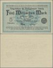 Deutschland - Nebengebiete Deutsches Reich: Stadtgemeinde Danzig 5 Milliarden Mark vom 11. Oktober 1923, Ro.809a in kassenfrischer Erhaltung: UNC. ÷ D...