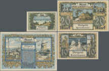Deutschland - Nebengebiete Deutsches Reich: Handelskammer Memel, Lot mit 9 Notgeldscheinen 1922, dabei ½ Mark (Ro.846b, aUNC/UNC), 2x 1 Mark (Ro.847, ...
