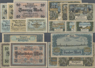 Deutschland - Nebengebiete Deutsches Reich: Memel, Notgeld der Handelskammer 1922, kompletter Satz mit ½ Mark (Ro.846b, XF+), 1 Mark (Ro.847, XF), 2 M...