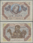 Deutschland - Nebengebiete Deutsches Reich: Saarland, 1 Mark 1947, Ro.867, festes Papier mit kleineren Flecken und einigen Knicken, Erhaltung: VF. ÷ S...