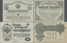 Deutschland - Nebengebiete Deutsches Reich: Ausgaben der Freiwilligen Westarmee, 10 Mark, 10.10.1919, Papier weiß, Vs. ohne Udr.-Linien, ohne Prägeste...