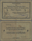 Deutschland - Kolonien: Deutsch-Ostafrikanische Bank 5 Rupien Interimsbanknote, Daressalam/Tabora, 15. August 1915, Signatur NEUGEBAUER und Faksimile ...
