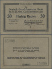 Deutschland - Kolonien: Deutsch-Ostafrikanische Bank 50 Rupien Interimsbanknote, Daressalam/Tabora 1. Oktober 1915, Ro.913a1, sehr sauberes und fester...