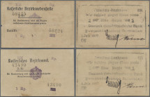 Deutschland - Kolonien: Deutsch-Ostafrikanische Bank, Lot mit 4 Briefkopfnoten 1 Rupie Buschnote, dabei mit Briefkopf ”KAISERLICHES BEZIRKSAMT” Serie ...