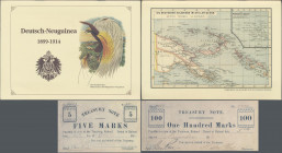 Deutschland - Kolonien: Deutsch-Neuguinea, Replika-Set mit 5, 10, 20, 50 und 100 Mark 1914 (1998) im Original Folder. Erhaltung: UNC. (5 Stück)
 [dif...