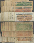 Deutschland - Notgeld - Elsass-Lothringen: Gebweiler, Oberelsass, Bürgermeister, 16 x 1, 17 x 2, 19 x 5 Mark, 6.8.1914, entwertet mittels Stempel bzw....