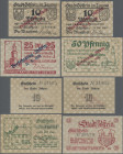 Deutschland - Notgeld - Hessen: Idstein, Stadt, ”Verkehrstag Idstein 21.8.1921”, 10 (2, unterschiedliche Aufdrucklängen), 25, 50 Pf., 21.8.1921, Aufdr...