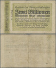 Deutschland - Notgeld - Hessen: Rüdesheim, Rheingaukreis, 2 Billionen Mark, 4.11.1923, Erh. III-IV, bei ”Lindman - Billionen” nicht aufgeführte Ausgab...