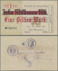 Deutschland - Notgeld - Mecklenburg-Vorpommern: Loitz, Stadt, 1 Billion Mark, o. D., Überdruck auf 10 Mio. Mark vom 1.10.1923, Erh. II
 [differenzbes...