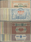 Deutschland - Notgeld - Niedersachsen: Osnabrück, Handelskammer, 10 Mark, 8.10.1918, Erh. I, 100 Tsd., 500 Tsd., 1, 2, 3, 5 Mio. Mark, Überdrucke o. D...