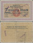 Deutschland - Notgeld - Rheinland: Gummersbach, Stadt, 20 Mark, 1.11.1918, mit KN, fünf viol. L1 ”Ungültig”, Erh. III
 [differenzbesteuert]