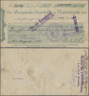 Deutschland - Notgeld - Rheinland: Marienheide, Gemeindekasse, 500 Tsd. Mark, 16.8.1923, handschr. Scheck auf Gemeinde-Sparkasse, Nennwert nicht in Li...