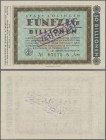 Deutschland - Notgeld - Rheinland: Solingen, Stadt, 50 Billionen Mark, 25.10.1923, viol. Stempel ”Wertlos”, Erh. I
 [differenzbesteuert]