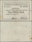 Deutschland - Notgeld - Sachsen: Königsbrück, Vorschußverein, 1 Mio. Mark, 27.8.1923, Ausgabestelle nicht bei Keller, Erh. IV
 [differenzbesteuert]...