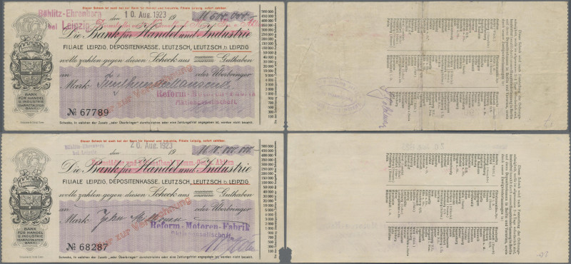 Deutschland - Notgeld - Sachsen: (Leipzig-) Böhlitz-Ehrenberg, Reform-Motoren-Fa...