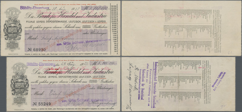 Deutschland - Notgeld - Sachsen: (Leipzig-) Böhlitz-Ehrenberg, Otto Schaaf Metal...