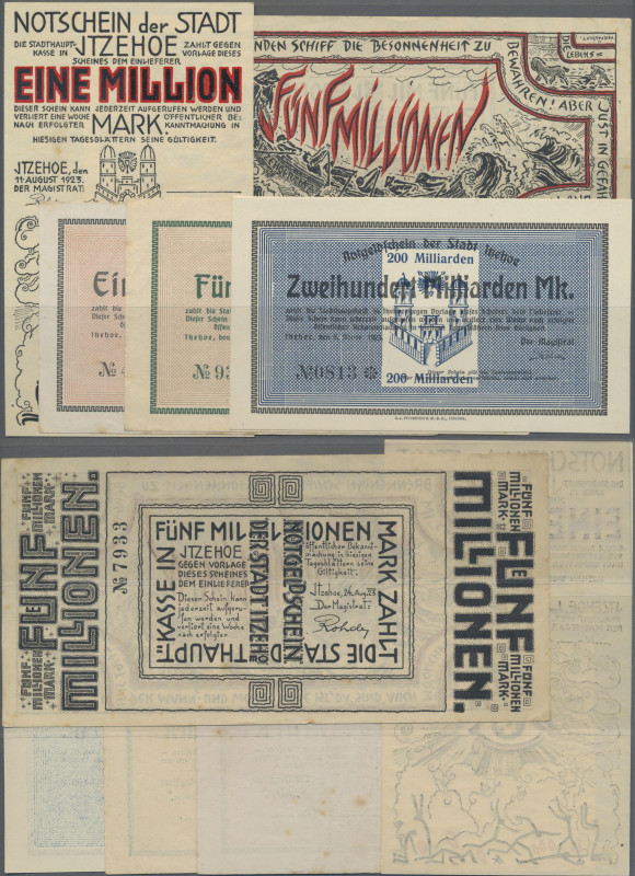 Deutschland - Notgeld - Schleswig-Holstein: Itzehoe, Stadt, 1 Mio. Mark, 11.8.19...