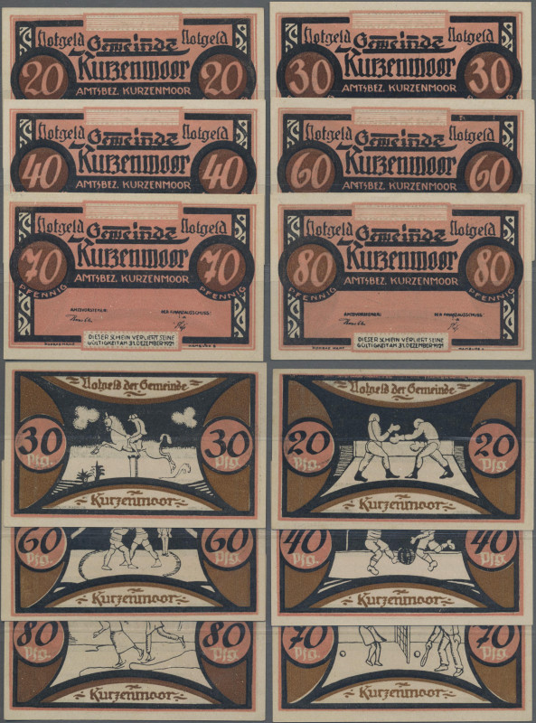 Deutschland - Notgeld - Schleswig-Holstein: Kurzenmoor, Gemeinde, 20, 30, 40, 60...