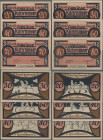 Deutschland - Notgeld - Schleswig-Holstein: Kurzenmoor, Gemeinde, 20, 30, 40, 60, 70, 80 Pf., o. D. - 31.12.1921, großes Format, ohne KN, Erh. I, tota...