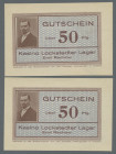 Deutschland - Notgeld - Schleswig-Holstein: Lockstedter Lager, Kasino Lockstedter Lager, 50 Pf., o. D. - 1.1.1922, ohne KN, Lindman je 40 €, Erh. I-II...