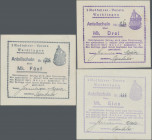 Deutschland - Notgeld - Württemberg: Waiblingen, I. Radfahrer-Verein Waiblingen, 1, 3, 5 Mark, o. D. - 1.8.1924, jeweils mit KN und 3 Unterschriften, ...