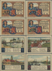Deutschland - Notgeld - Ehemalige Ostgebiete: Swinemünde, Pommern, Städt. Sparkasse, 25, 50, 75 Pf., 1 Mark, 22.5.1922, Kleinschecks ausgefüllt, Erh. ...
