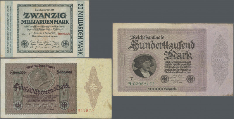 Deutschland - Deutsches Reich bis 1945: Leitz-Ordner mit 190 Banknoten 1922 bis ...