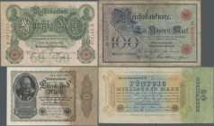 Deutschland - Deutsches Reich bis 1945: Leitz-Ordner mit 200 Banknoten Deutsches Reich ab 1904 bis 1923 mit zahlreichen Varianten, meist im Detail bes...