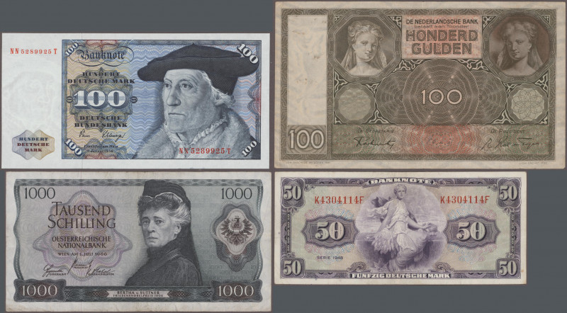 Deutschland - Sonstige: Album mit ca. 170 Banknoten Deutschland, Euro, Alliierte...